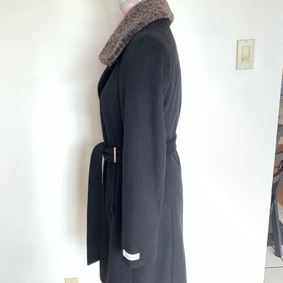 CALVIN KLEIN Wool blend Belted Coat - Picture 2 of 9